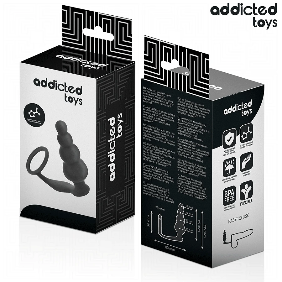 ADDICTED TOYS - ANAL PLUG WITH RING SILICONE MODEL 5